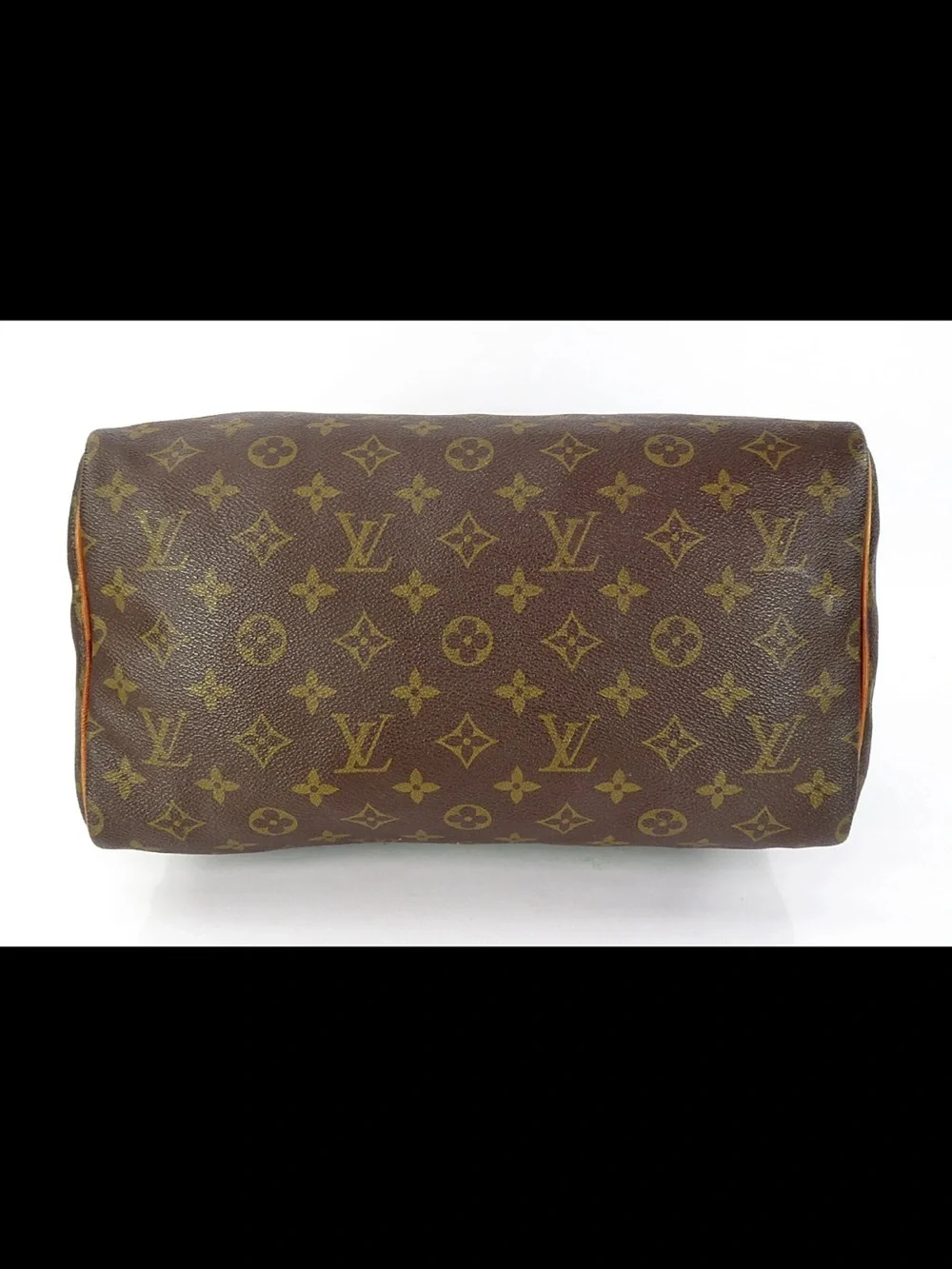 Louis Vuitton Brown Monogram Canvas Satchel with Tan Leather Trim